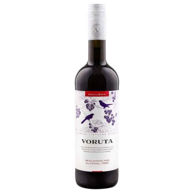 Black currant wine Voruta (0%), 750 ml